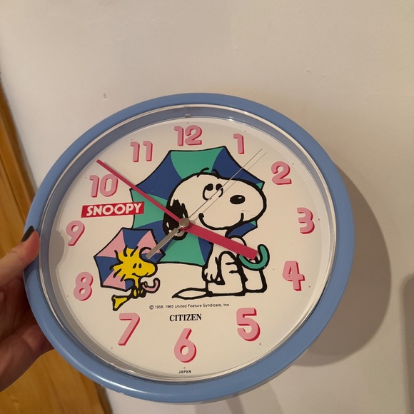 Authentic Citizen Japan Snoopy wall clock, 1980s works perfect! Vintage peanuts - Picture 3 of 8